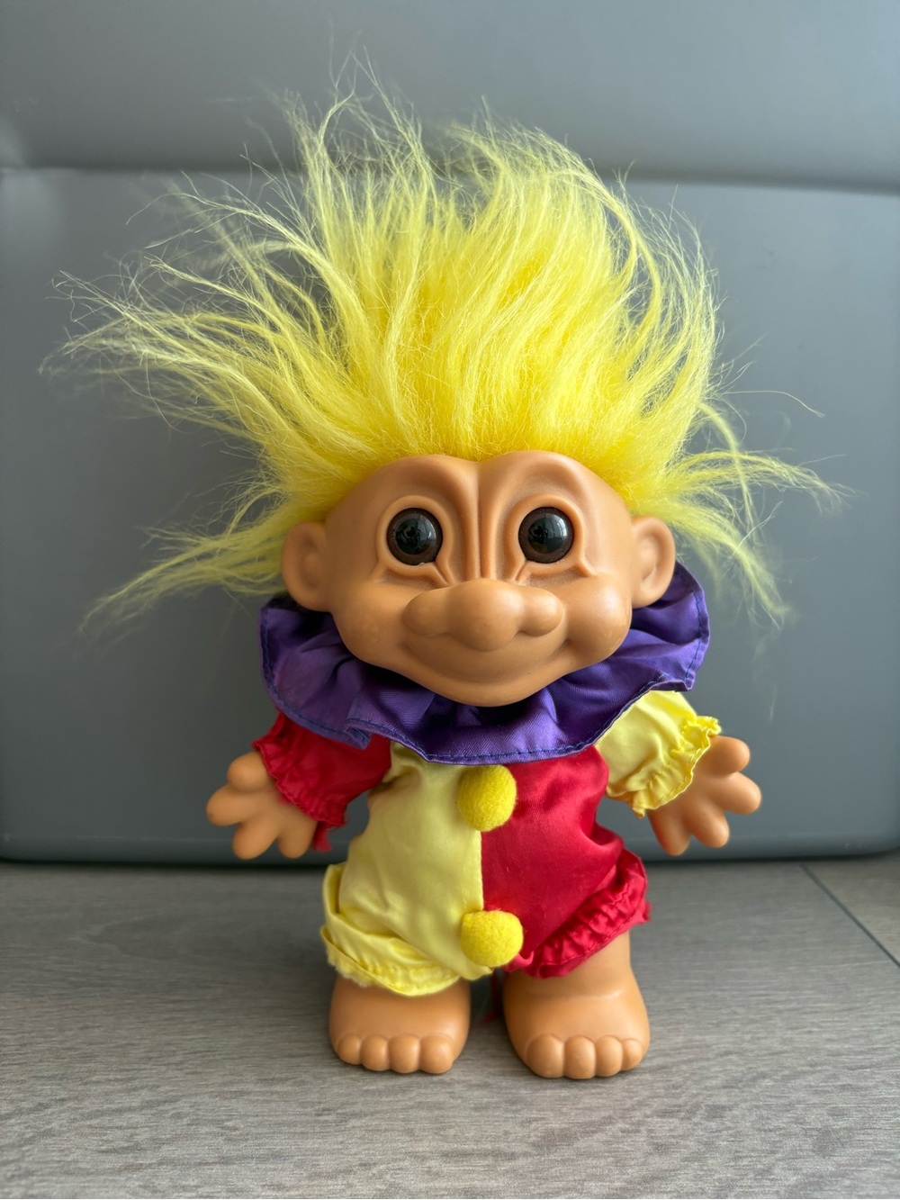Vintage Troll Doll 8 inches by Russ #18334 Clown Jester Russ Berrie & Co Toy